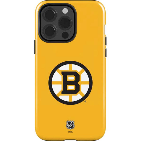NHL Boston Bruins Solid Background iPhone 15 Pro Impact Case